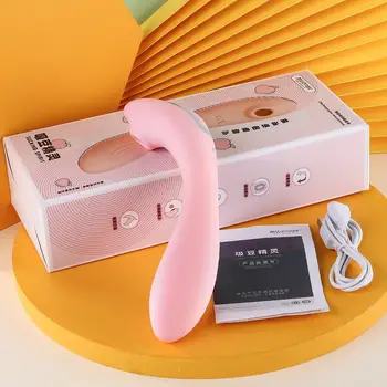 Vibratorer til kvinder Fleksibel deformation Dildo Voksen legetøj sugende vibrator Opvarmning klitoris stimulator Silica gel brystvorte sugekop