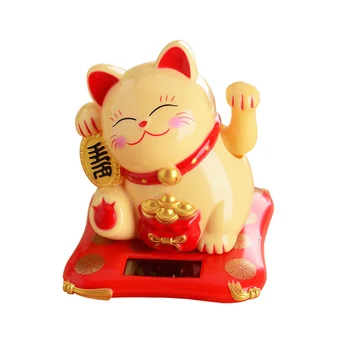 Viftende Hænder Lucky Cat Rigdom, Formue Kat Ornament til hjemmekontoret Kassen Indretning BENL889