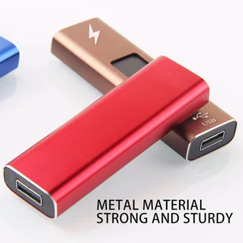 Vindtæt Elektroniske Genopladelige Lettere Tynd Arc Plasma-Lightere USB-Cigaret Lettere for Rygning omgivende luft. flammeloes Gadgets