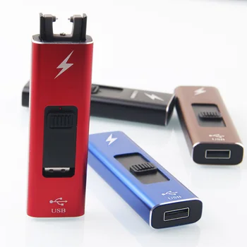 Vindtæt Elektroniske Genopladelige Lettere Tynd Arc Plasma-Lightere USB-Cigaret Lettere for Rygning omgivende luft. flammeloes Gadgets