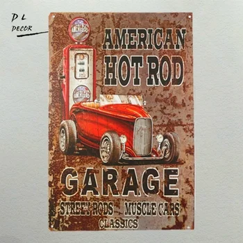-Vintage Hot Rod Garage Tin Tegn Bune - Legender Amerikansk Hot Rod af Metal plakat Plak.