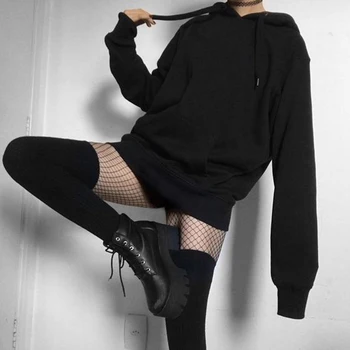 Vintage Print Kvinder Casual Hætteklædte Lomme Med Lange Ærmer Pullover Sweatshirt Harajuku Vintage Kvinders Hoodie Sweatshirt Dropshipping