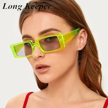 Vintage Rektangel Solbriller Kvinder 2020 Lille Ramme Square solbriller Mænd Luksus Mærke Brillerne Mode Grønne Briller UV400