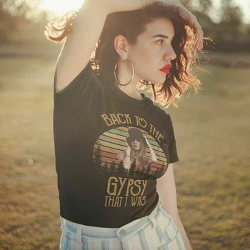 Vintage T-Shirt Kvinder Stevie Nicks Tilbage Til Sigøjner, At Jeg Var Tops Grafiske Tees Dame Tshirt Piger Sommer Tøj