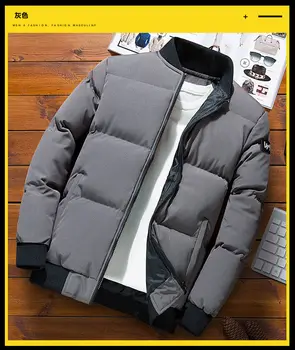Vinter jakke mænds 2021 mode stand-up krave jakke jakke tyk pels tøj i stor størrelse 5XL, varm parka coat casual t