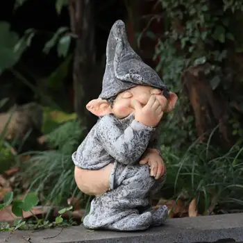 Vise Formen Simulation Sjovt Gnome Miniature Dværg Figur Statue Havearbejde Udsmykning til Haven Dekoration Håndværk Home Decor 2021