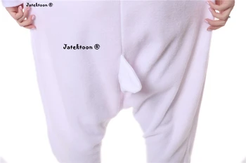 Voksen Jumpsuit Unisex Ged Onesies Pyjamas Fleece Hvide Får Lam Pyjamas Dyr Cosplay Kostumer Tegnefilm Nattøj Homewear