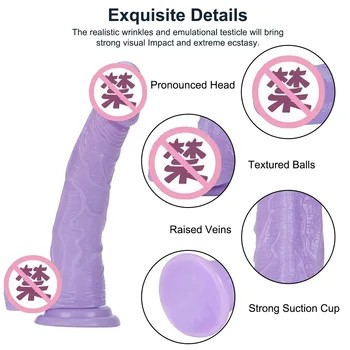 Voksen-produkter jelly crystal simulering penis kvindelige onani enhed