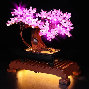Vonado Led-Lys Til 10281 Romantisk Pink Bonsai-Træ-Plante byggesten Mursten Legetøj(kun Lys Kit)