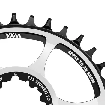 VXM 32/34/36T Klinge cykel Cykel Oval Chainwheel Direkte Mount Til SR-ER GXP 57.7/ 66/ 74.4 G Aluminium Alloy Mtb Dele