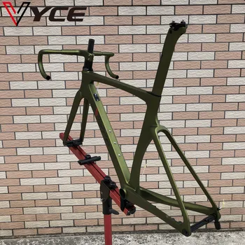 VYCE Army grøn HQR37-skivebremse carbon cykel ramme cykling Road bike racing cykel frameset med carbon styret