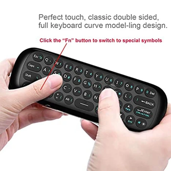 W1 Fjernbetjening 2.4 G Wireless Somatosensoriske Flyvende Egern Mini Tastatur Fjernbetjening til TV Projektor Set-Top-Boks