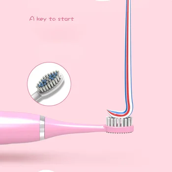 W9 Børn ER en Elektrisk Tandbørste Tegnefilm Mønster Dobbelt-Sidet Vandtæt Tandbørste Børn Oral Rengøring Batteri Self-Give