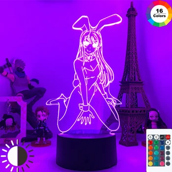 Waifu Mai Led Nat Lys Børn Animationsfilm Bunny Girl Lampe Til Rummet Festival Party Nyhed Illusion Desktop Indretning Barn Fødselsdag Gave