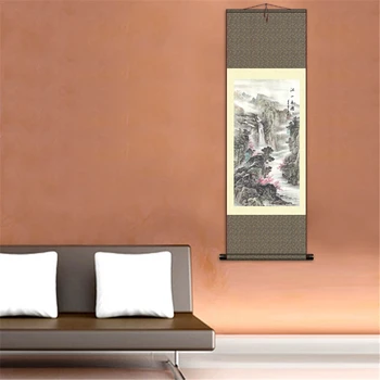 Wall art, Maleri af tal ,Traditionel Kinesisk Silke Rulle til at Male Væggen, Billeder,Silke Væg Plakat Print ,- Vores Jord