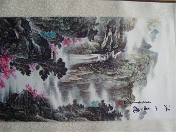 Wall art, Maleri af tal ,Traditionel Kinesisk Silke Rulle til at Male Væggen, Billeder,Silke Væg Plakat Print ,- Vores Jord