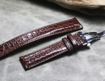 Watchbands Kvalitet Alligator nye Rem 18 19 20 21 22 23 mm sort Brun Blød Ur armbånd til alle mærkevarer ure, Armbånd, Bælte