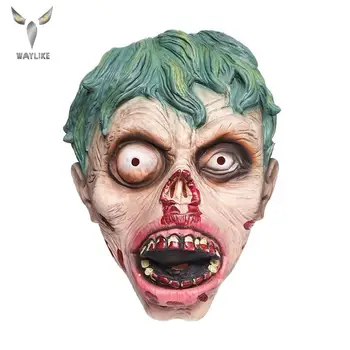 WAYLIKE Halloween Rådne Ansigt Zombie Latex Maske Voksen Fest Kostume Maske Horror Carnival Cosplay Parti Rekvisitter