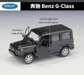 Welly Trykstøbt 1:36 Høj Simulator Benz G-Klasse Pull-Back Bil, SUV Off-Road Model Bil Metal Legering Toy Bil For Børn Gave Samling