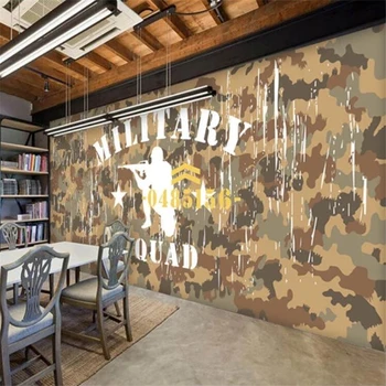 Wellyu Tilpasset store vægmalerier mode hjem forbedring HD bred camouflage militær tema baggrund væg tapet