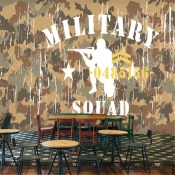 Wellyu Tilpasset store vægmalerier mode hjem forbedring HD bred camouflage militær tema baggrund væg tapet