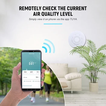 Wi-Fi, Air Quality Monitor med App ' en Alarm og Data Loggeren til Test Formaldehyd VOC kultveilte, CO2, Temperatur, Luftfugtighed