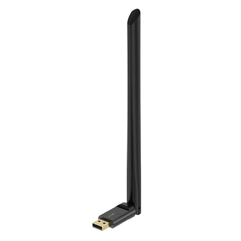 WiFi-Adapter Receiver Dual Band WiFi Dongle med Antenne-USB 2.0, Wireless Network Adapter #RB