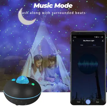 WiFi Bluetooth Laser stjernehimmel Projektor Tuya Smart Vinke Led Nat Lys Timer Farverige Lampe APP Smart Liv Alexa Google Startside