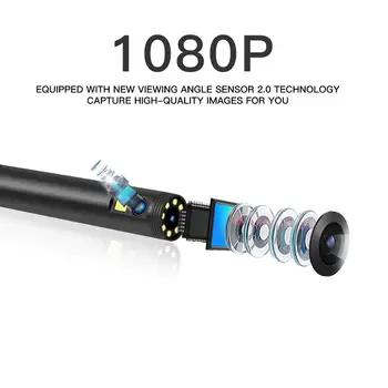 WIFI Endoskop Dual Kamera Linse 1080P 10/5/2M IP68 Vandtæt Svært Tråd Trådløse 8mm 9 LED Endoskop Kamera For Android IOS Mac