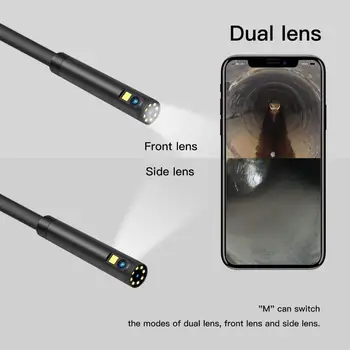 WIFI Endoskop Dual Kamera Linse 1080P 10/5/2M IP68 Vandtæt Svært Tråd Trådløse 8mm 9 LED Endoskop Kamera For Android IOS Mac