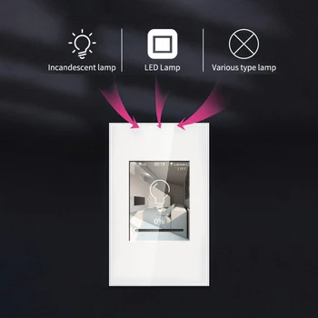 Wifi Smart Light Skifte LCD-Lysdæmper Væggen Skifte LCD-Skærmen Glidende Panel Lys Skifte Arbejde Med Apple-Homekit Alexa Google Startside