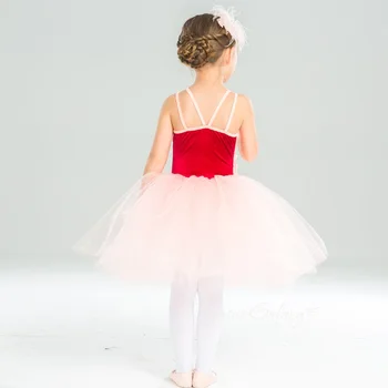 X2046 Pige Ballet Tutu Kjoler Børn Prinsesse Ballerina Kjole Voksen Pink Paillet Dans Trikot Bodysuit Kostume Ballet Tutu