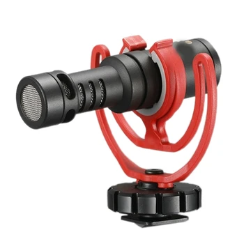 X7AA Mikrofon-System Vlog Video Live Streaming med Smartphone Håndholdt kondensatormikrofon Optagelse Shotgun Mikrofon