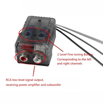X7AE Højt Niveau Højttaler Signal til Lavt Niveau RCA Adapter Bil Høj til Lav Subwoofer Converter