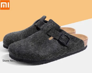 Xiaomi Aishoes efterår og vinter uld cork Baotou sko Varm uld filt Indendørs Cork Slipper Anti-slip-Gulvtæppe Soveværelse Unisex Sko