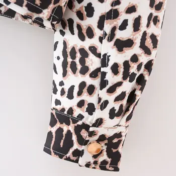 XNWMNZ Nye 2021 Kvinder Vintage Leopard Jakke Kvinder med Lange Ærmer Enkelt Breasted Efteråret Pels Kort Overtøj Chaquetas Toppe ZA