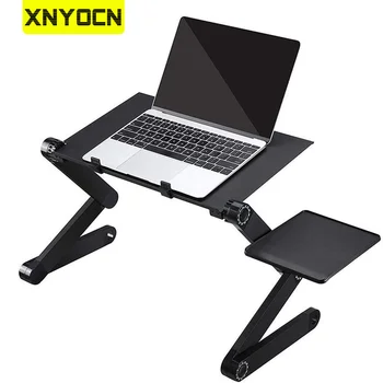 Xnyocn Laptop Skrivebord Justerbar Folde Ergonomisk Design, Værdiboks Til Bærbar Tabel Stå Rotation Multifunktionelle Bærbare Tabellen Med Musen Pad