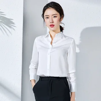 XUXI fransk Tynd Skjorte Kvinder langærmet koreanske Chiffon Casual Bluser Streetwear Bow Tie Fashion Forår, Efterår 2021 E783
