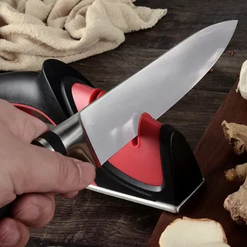 XYj 3 Fase Kniv og Slien Køkken i Rustfrit Stål Knive, en Saks Grove Fine Keramiske Slibning, Non-slip Manuel Slibning af Værktøj