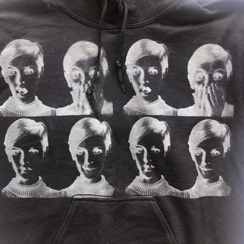 Y2K Kvinder Hooded Sweater Voksne Portræt Udskrive Lange Ærmer Pullover med Snøre, Lomme til Shopping, Dating Ferie Kontor