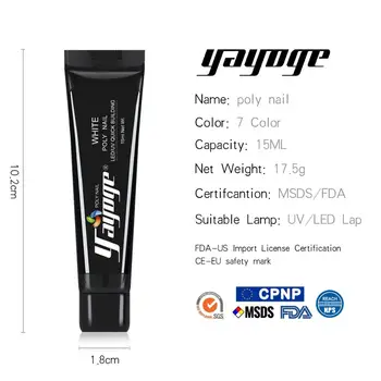 Yayoge Søm Udvidelse Poly UV Gel Sæt Med Nail Tips Dobbelt Form Hurtig Opbygning af Krystal-Gel til Nail Art Sæt Manicure Værktøj Gave