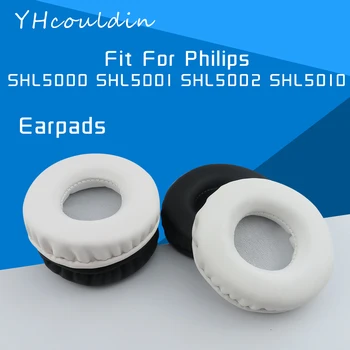 YHcouldin Ørepuder For Philips SHL5000 SHL5001 SHL5002 SHL5010 Hovedtelefon Accessaries Udskiftning Rynket Læder