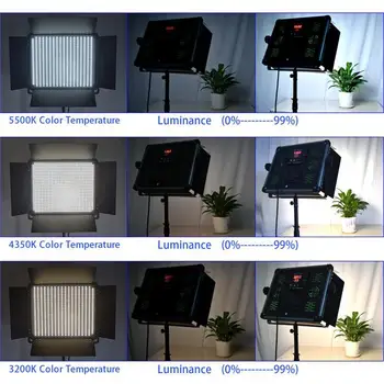 Yidoblo 7000 Lumen LED Light Studio 85W D-1080II Video Lys Justerbar Bi-color 5600K Studio Fotografiske Belysning Slank Panel