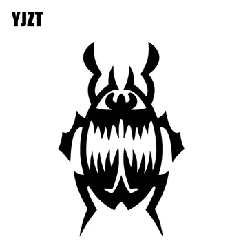 YJZT 10,2 CM*15.7 CM Beetle Kreative Dekorativ Bil Mærkat Bilens Bagagerum Indretning Vinyl Decal Sort/Sølv C4-2389