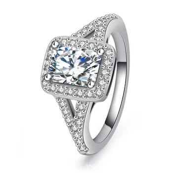 YKD43 925 Sterling Sølv Ring kvinders efterligning ring zircon kvinders ring