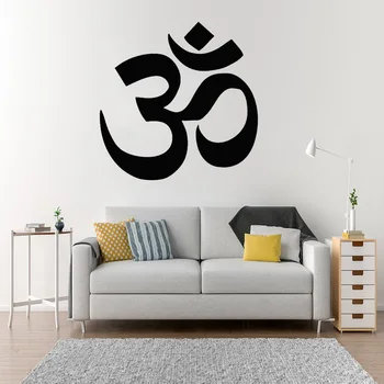 Yoga Logo Vinyl Decals Yogo Studio Dekoration Mandala Hinduisme Logo Wall Sticker Buddha Namaste Vinyl Vægmaleri WL1418