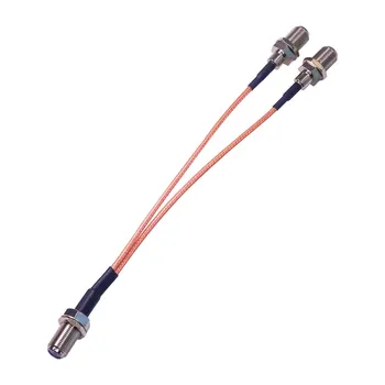 YPioneer T10011 F-Type Splitter Kabel Mandlige og Kvindelige Lavt Tab RG316 Y Splitter Wire 50 Ohm 19cm
