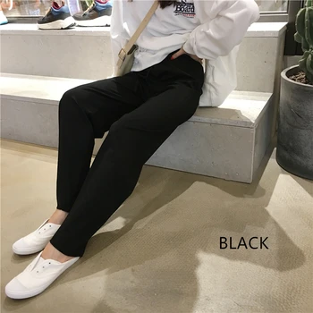 YTX586 2021 foråret og sommeren ny koreansk stil med høj talje casual bukser drapere wide-ben bukser
