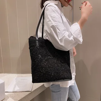 Yuhua 2020 nye mode håndtasker, tendens koreanske version kvinde skuldertaske, høj kapacitet kvinder taske, afslappet lace messenger tasker.