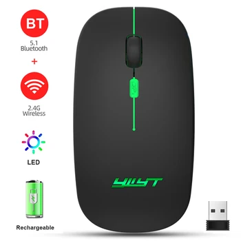 YWYT G852 Tavs Trådløse Bluetooth Mus, Dual-Mode 2,4 GHz-Transportabel Mini-Mus til Bærbar Notebook Kontor Gaming